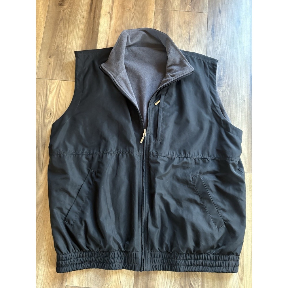 Bolle Golf Storm Reversible Fleece Vest Black Sz Large Men's Hiking Outdoors